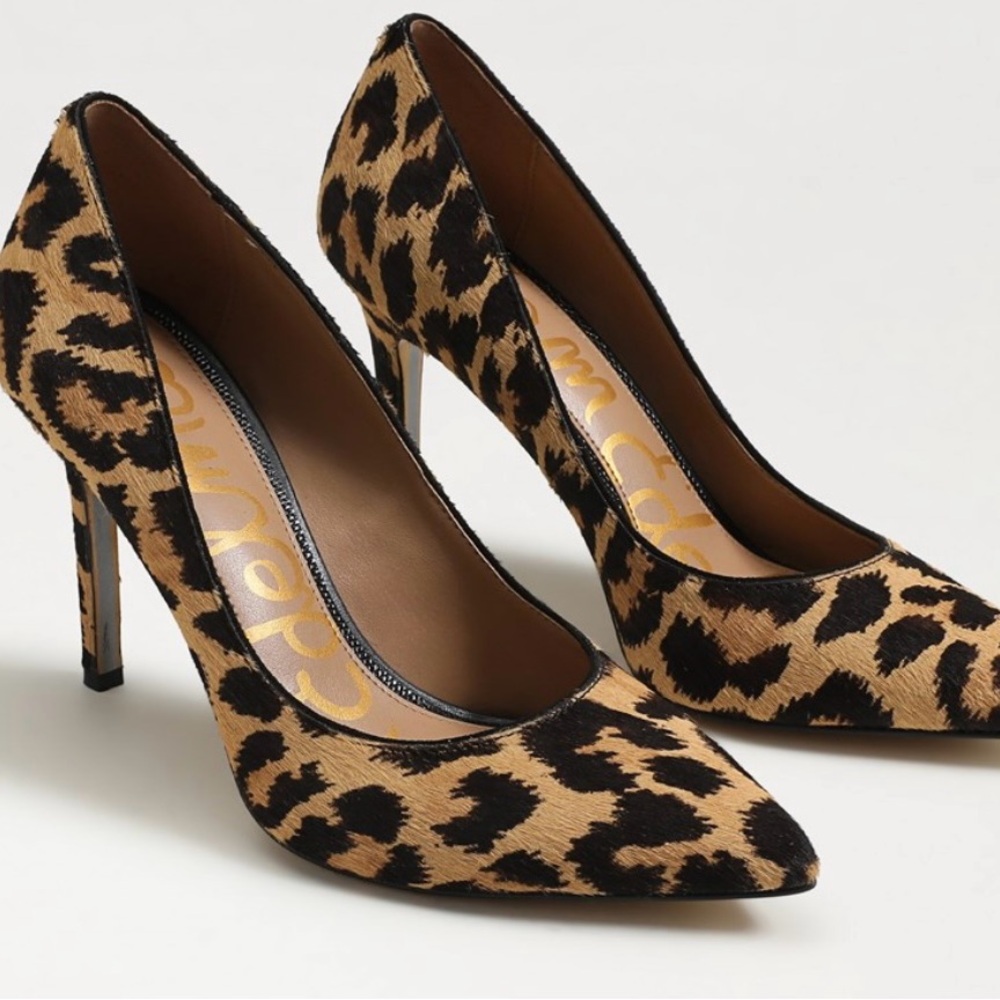 Sam Edelman Hazel Leopard Print Pointed Toe Heels – Size 10